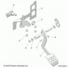 RZR 1000S 60 INCH EPS TRACTOR Brakes, pedal and master cylinder - z20ass99c2  / ...