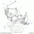 RZR Chassis, main frame and skid plate - z20ase99ah  /...