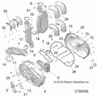 RANGER CREW 1000XP PS MUD (R20RSM99AL) Drive train, clutch cover and ducting - r20rsm99al...