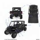 RANGER CREW XP 1000 PS TX CA (R21RSF99AK) Body, decals - r21rsf99ak (900296)