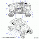 RZR XP TURBO Body, decals - z20nae92al  /  ar  /  bl  /  br  / ...