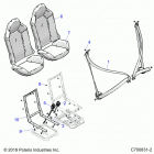 RZR 1000S 60 INCH EPS TRACTOR Body, seat belt and mounting - z20ass99c2  /  ch (...