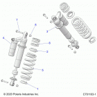 RZR 1000S4 Suspension, rear shock mounting - z20a4e99ah  /  b...