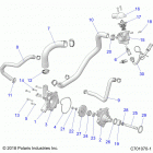 RZR 1000S 60 INCH EPS TRACTOR Engine, waterpump and bypass - z20ass99c2  /  ch (...