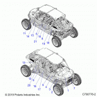 RZR XP 4 TURBO S Body, decals graphics - z20p4l92ag  /  ap  /  bg  ...