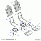 POLARIS GENERAL 1000 DLX OPT1 (G20GXJ99AP/AG/BP/BG) Body, seat asm. and slider - g20gxj99ap  /  ag  / ...