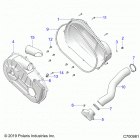 RZR 570 3PC Drive train, clutch cover and ducting - z20cha57k2...