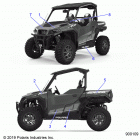 POLARIS GENERAL 1000 DLX OPT1 (G20GXJ99AP/AG/BP/BG) Body, decals - g20gxj99ag  /  bg (900109)