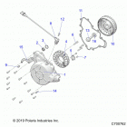 RANGER 1000 CREW FULLSIZE PS FO (R20T6U99AM/AS/BM/BS) Engine, stator and flywheel - r20t6u99am  /  as  /...