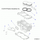 RANGER 1000XP EPS EU/TR/ZUG Engine, cylinder and piston - r20rre99j1 (c700045-...