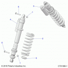 RZR 1000S 60 INCH EPS TRACTOR Suspension, rear shock mounting - z20ass99c2  /  c...