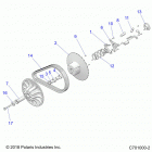 RZR XP TURBO 3PC Drive train, secondary clutch - z20nae92kl (c70100...