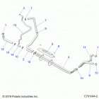 RZR 570 Engine, cooling hoses - z20cha57a2  /  e57am (c701...