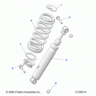 RANGER 1000 EPS HD, EVAP (R21RRH99AC/BC) Suspension, front shock mounting - r21rrh99ac  /  ...