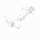 SRX120R  (SRX1NML) Коленчатый вал & Поршень