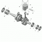 009 - SUMMIT 850 E-TEC - X with EXPERT Package - 175 01- rotax - crankshaft and pistons