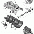 001 - SUMMIT 600 CARB - North America 01- engine - crankcase, water pump and oil pump - ...