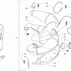 M 8000 MOUNTAIN CAT 162 BLACK [S2019M8HDEUSB] Exhaust assembly [105194]