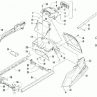 LYNX LT BLACK [S2020LXDLTUSB] Rear bumper, rack rail, snowflap, and taillight as...