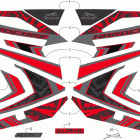 M 8000 HARDCORE ALPHA ONE 154 CHARCOAL/RED [S2020M8HHDUSY] Decals [108110]