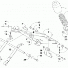 LYNX BLACK [S2019LXDFCUSB] Rear suspension front arm assembly [101575]