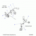650 MATRYX INDY XC 129/INTL (S21TKP6RS/6RE) Electrical, wire harness, hood, elec. start - s21t...