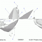 550 LXT ES Body, nosepan asm. - s20ced5bsl  /  bsu (c600821)