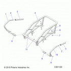 550 LXT ES Chassis, rack and passenger hand hold - s20ced5bsl...