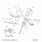 800 INDY XC 129 SC SELECT Steering, upper and handlebar asm. - s20ekp8ps all...