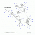 600 SWITCHBACK XCR ALL OPTIONS (S21DDL6PS) Suspension, control arms and spindle - s21ddl6ps a...