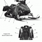850 AXYS INDY XC 129 ALL OPTIONS (S21EKP8RS) Body, decal, black side panel w  /  red accent - s...