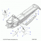 850 INDY ADVENTURE 137/INTL SC SELECT ALL OPTIONS Chassis, clutch guard  /  footrests  /  running bo...