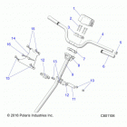 550 LXT ES Steering, h-bar, steering post, grips - s20ced5bsl...