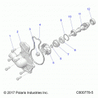 850 RUSH PRO S SC SELECT (S20DCH8RS) Engine, water pump - s20dch8rs all options (600778...