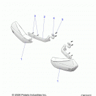 850 MATRYX SWITCHBACK ASSAULT 146/INTL (S21TLC8RS/8RE) Steering, hand guards - s21tlc8rs  /  8re all opti...