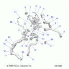850 MATRYX SWITCHBACK ASSAULT 146/INTL (S21TLC8RS/8RE) Engine, cooling system - s21tlc8rs  /  8re all opt...
