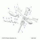 600 INDY 129 XCR SC SELECT Steering, upper and handlebar asm. - s20ekl6ps all...