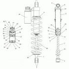 850 AXYS PRO-RMK 174 Suspension, shock, rear track, w  /  res. - s21ehk...