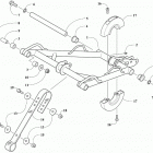 M 9000 KING CAT 162 BLACK [S2019M9XKCUSB] Rear suspension front arm assembly [106669]