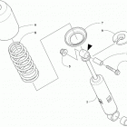 PANTERA 3000 146 BLACK [S2019PTTTOUSB] Rear suspension front arm shock absorber assembly ...