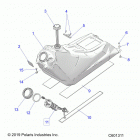 850 AXYS SKS 155/INTL SC SELECT Fuel system, fuel tank asm. - s20efs8rs  /  8re al...