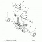 800 RUSH PRO-S SC SELECT Engine, piston and crankshaft - s20dch8ps all opti...