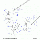 600 INDY 121 ES (S20CBA6GSL) Chassis, clutch guard, footrests, tunnel grips - s...