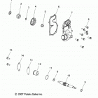 600 RACER/INTL Engine, water pump - s20mdx6jsa  /  6jea (49snowwa...