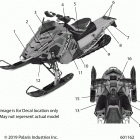 800 SWITCHBACK ASSAULT 144 SC SELECT (S20EEC8PS) Body, decal, snow check, black side panel w  /  bl...