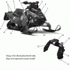 600 INDY 129 XCR SC SELECT Body, decal, black side panel option - s20ekl6ps (...