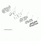 600 INDY 121 ES (S20CBA6GSL) Engine, reed valve and throttle body adaptor - s20...