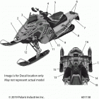 800 INDY XC 129 SC SELECT Body, decal, black side panel w  /  pink accent - ...