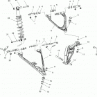800 AXYS PRO RMK 174 3 Suspension, control arms, shock mntg, and spindle ...