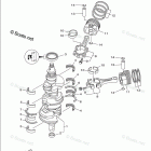 LF200XA Crankshaft Piston